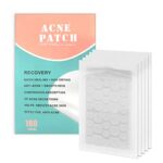 Rnitle Acne Patches[180 Pcs],Hydrocolloid Dressing Cover,Dots for Spots Pimple Patches,Effectively Calms & Relieves Acne, Facial Care(12mm&8mm)