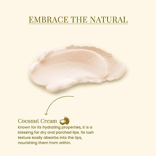 Leaf Monk Ayurvedic Lip Balm With Coconut Cream | For Healing, Moisturizing And Strengthening Skin | For Dry Chapped Lips And All Types - 10 GRAM