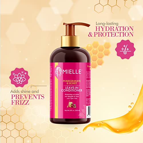 Mielle Organics Pomegranate & Honey Leave-In Conditioner for Type 4 Hair, 12 Ounces
