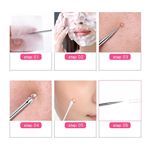 Blackhead Remover Tool, 4Pcs Comedone Extractor Tool Acne Removal Kit Pimple Popper Tool Kit Acne Needles Double Side Spot Squeezer Tool for Pimp