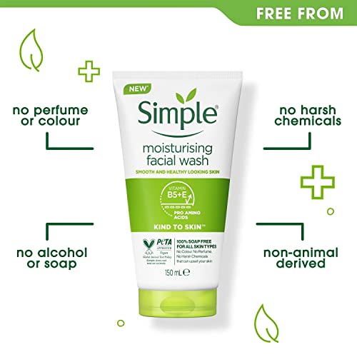 Simple Kind to Skin Moisturising Facial Wash (150ml) - Pack of 6