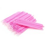 100Pcs Micropore Brushes Disposable Eyelash Applicator Micro Applicator Brushes, Micro Brushes Microfibre Brushes Eyelashes Extensions Mascara Wa