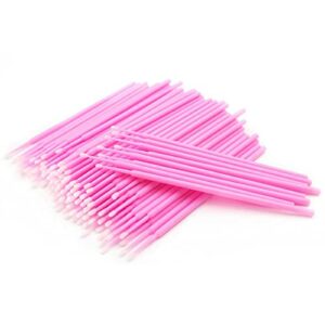 100Pcs Micropore Brushes Disposable Eyelash Applicator Micro Applicator Brushes, Micro Brushes Microfibre Brushes Eyelashes Extensions Mascara Wa