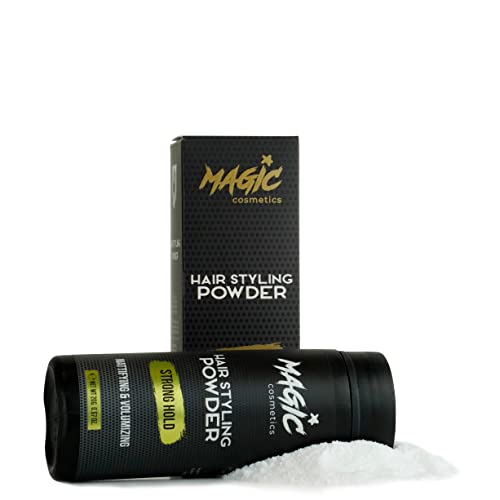 Magic Cosmetics Hair Styling Powder 20gr | Unisex Root Hair Styling Powder | Matt Look | Anti-Gravity Powder Styler & 032 Hair Beard Styling Comb
