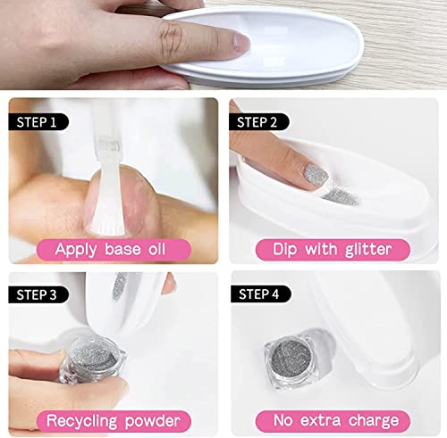 ELMACRAFT Durable Easy French Dip Tray Dipping Powder Container Dual Use for Short Extended Nails Molding for White Pink Smile Line Pack of 1YS-2