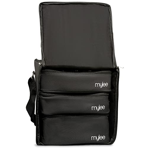 Mylee Gel Polish Carry Case – Nail Polish Storage Organiser, Holds 84 Nail Polish Bottles, 3X Removable Trays, Travel Friendly Bag, Nail Technici