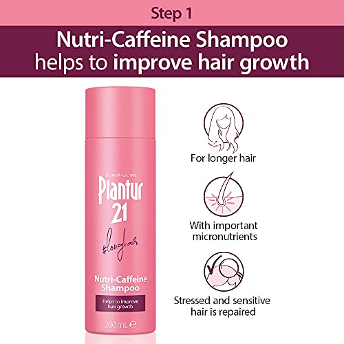 Plantur 21#longhair 200ml Shampoo and 175ml Conditioner Set for Long and Brilliant Hair | Improves Hair Growth and Repairs Stressed Hair | No Sil