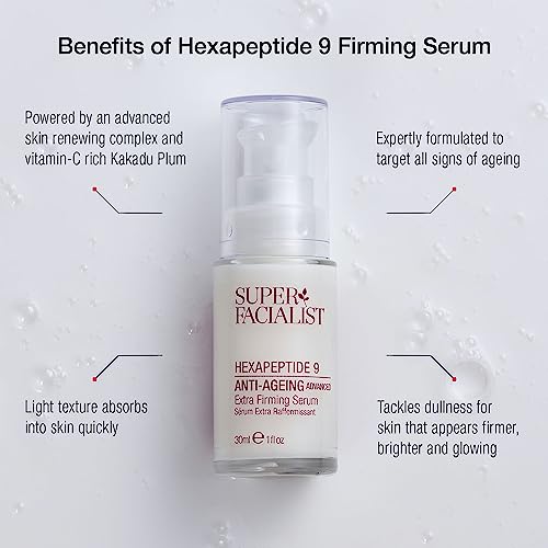 Super Facialist Hexapeptide 9 Anti-Ageing Advanced Extra Firming Serum - Anti Ageing Face Cream to Increase Elasticity, Target Deep Wrinkles & Du