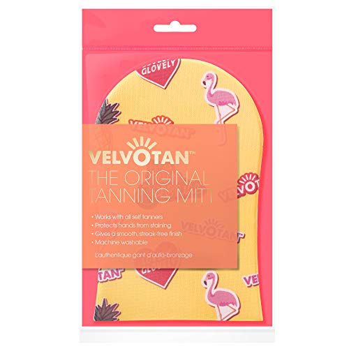 PEACHY - The Original Tanning Mitt VELVOTAN - Self Tanning Applicator - Clever Lotion Resistant - Reusable - Sleek Application