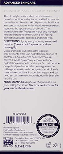 ELEMIS Hydra-Balance Day Cream, Lightweight Day Moisturiser for Normal & Combination Skin, Antioxidant Rich Day Cream to Balance, Comfort and Moi