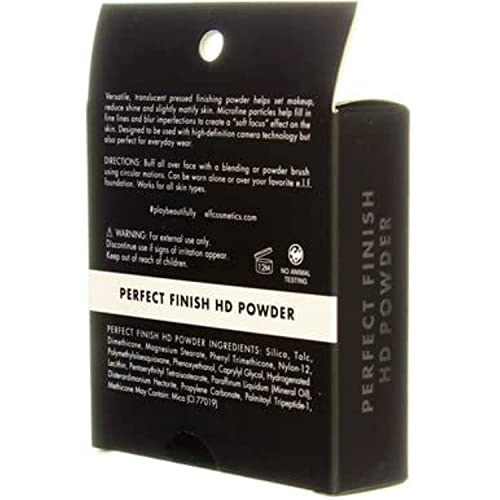 e.l.f. Perfect Finish HD Powder, Blurs Fine Lines & Imperfections, All Day Wear, Perfect for On The Go, 0.28 Oz