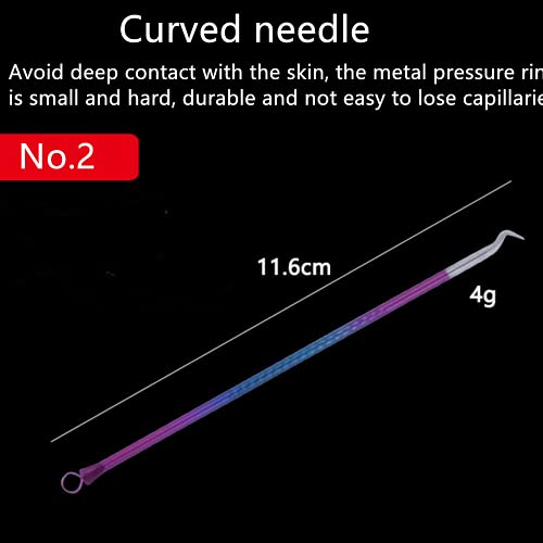 Color Blackhead Tool Kit, Stainless Steel Acne Needles Double Side Spot Squeezer Tool, Pimple Popper Tool Kit, Whitehead Removal (Colorful)