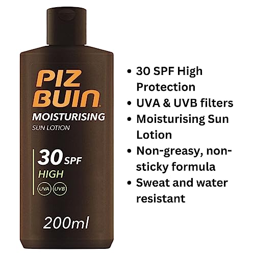 Sun Protection Bundle Includes Piz Buin Sun Lotion SPF30 200ml bundled with Piz Buin After Sun Soothing and Cooling Moisturising Lotion 200ml wit