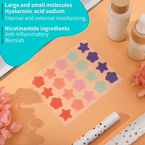 Fuyamp 60 Pcs Pimple Patches Star Spot Patches, Acne Spot Patch Acne Stickers for Skin Treatment, Moisturizing, Blemish Spot, Ideal Fast Healing