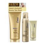 Self Tan Bundle Contains Dove DermaSpa Summer Revived Self Tanning Body Mousse 150m x1, Body Lotion 200ml x1 And Face cream 75ml, For Fair to Med