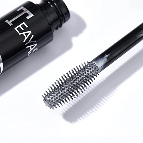 Blue Colored Mascara - Colorful Mascara/Waterproof Long-lasting 4D Silk Fiber Lash Mascara/Smudgeproof Fast Dry Eye Lashes Curling Lengthening Th