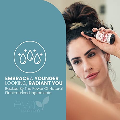 Retinol Serum 2.5% by Eva Naturals (60 ml, Double-Sized Bottle) - Best Anti-Aging Serum, Minimizes Wrinkles, Helps Prevent Sun Damage, and Fades