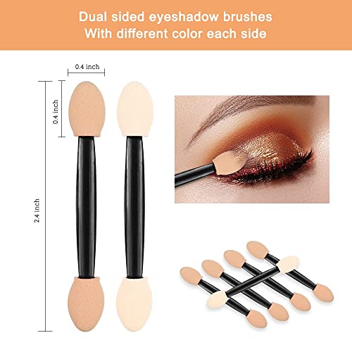 Eyeshadow Applicators,MORGLES Eyeshadow Brush Sponge Applicator 50pcs Disposable Eyeshadow Brush Eyeshadow Sponge Brush Eye Makeup Applicators(Bl