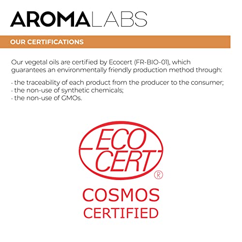 ORGANIC - CASTOR Oil - 250mL - 100% Pure, Natural, Cold Pressed And Cosmos Certified - AROMA LABS (French Brand)