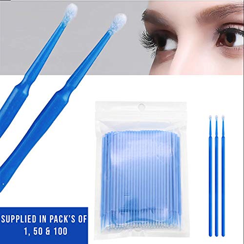 Botanique 200pcs Micro Applicator Brushes, Disposable Eye Extension Brushes, Micro Make Up Mascara Brushes, Oral and Dental, Colour Purple