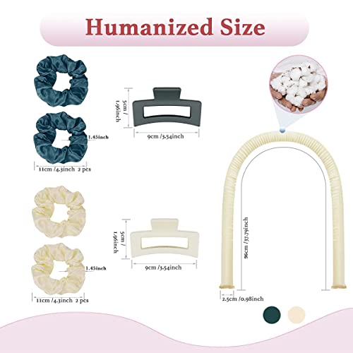 PINTAUR High Resilience Sponge Heatless Curls 2 Pack, Silk Heatless Hair Curler, Women Heatless Curling Rod Headband, Suitable for Long Hair and