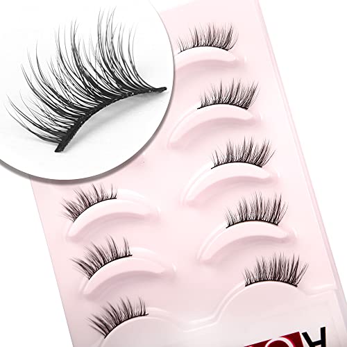 False Eyelashes Half Lashes Natural Wispy Cat Eye lashes Fluffy Volume Strip 1/2 lashes Accent Corner 3/4 Eye Lashes Cluster DIY Fake Eyelashes P
