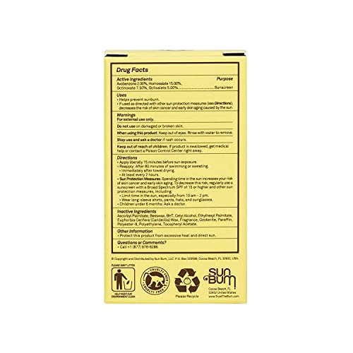 Sun Bum Original SPF 30 Sun Cream Face Stick, Vegan and Reef Friendly Sunscreen with Vitamin E, Broad Spectrum UVA/UVB Protection, Cruelty Free a