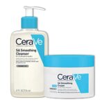 CeraVe SA Smoothing Routine: Cleanse and Moisturise Duo For Rough and Bumpy Skin, For use on Face and Body, Cleanser 236 ml and Cream 340 g
