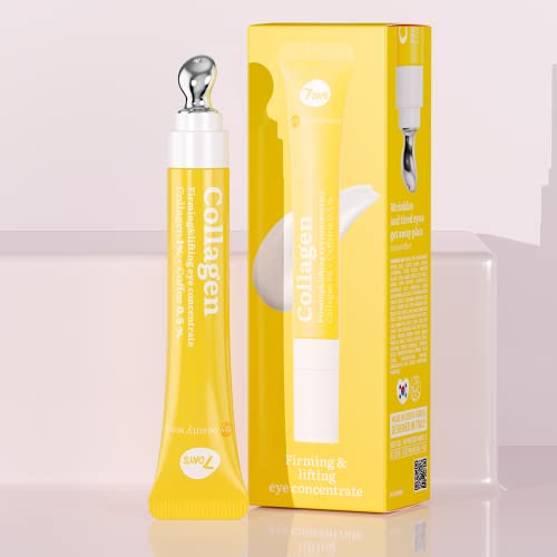 7DAYS Eye Cream with Collagen | Korean Skincare Caffeine Under Eye Cream | Face Care Eye Cryo Cooling Massager Anti Dark Circles, Wrinkles & Puff