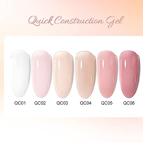 VENALISA Bulider Gel Quick Construction Base Gel Strengthener Gel Nail Polish Nude Pink Natural Color Poly Gel for Broken Nails Repair Nails