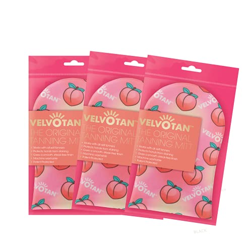 PEACHY - The Original Tanning Mitt VELVOTAN - Self Tanning Applicator - Clever Lotion Resistant - Reusable - Sleek Application