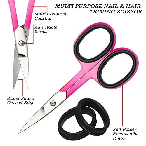 Cucoon Nail Scissors Curved Design Rust Free Scissor for Shaping Nails, Trimming Hairs and Grooming, A Multipurpose Cuticle Scissors for Manicure