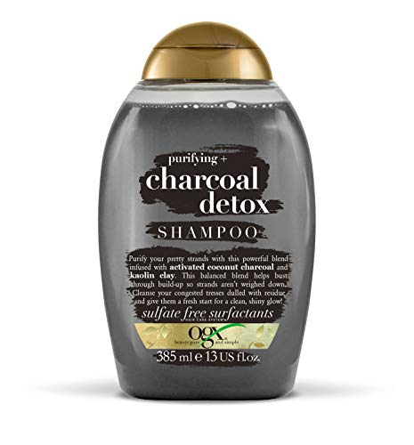 OGX Charcoal Clarifying Shampoo for Oily and Greasy Hair, 385 ml (Pack of 1)