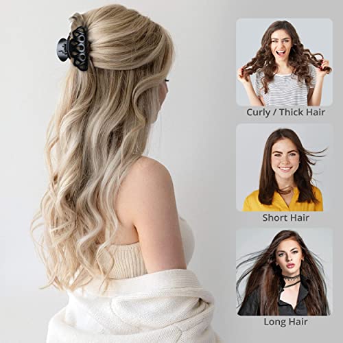 Hair Clips for Thick Hair, 3.6" Hair Claw Clips Strong Hold Hair Clips for Women Thick Thin Hair 3PCS (Matte)