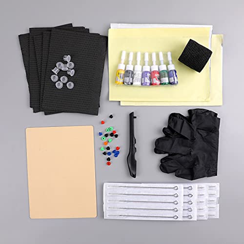HAWINK Hand Poke a Stick Tattoo Kit DIY Tattoo Tool Kit Kit with 7 Ink 20 PCS Needles GK-HW803TN01-1