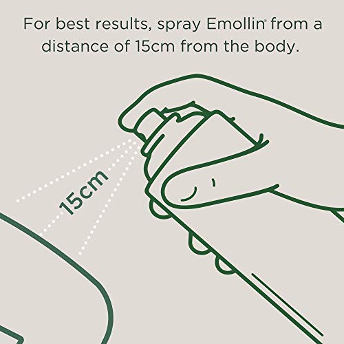 Emollin Spray On Emollient Ointment - 150ml - Moisturises and Protects Dry, Sensitive, Psoriasis, Eczema Prone Skin. Preservative Free.