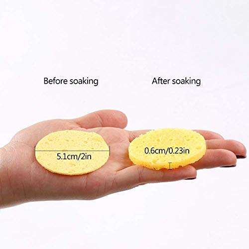 Compressed Facial Sponges,50 Pieces Wash Face Sponge Facial Cleansing Exfoliating Cosmetic Sponge for Women,Daily Cleansing Gentle Exfoliating fo