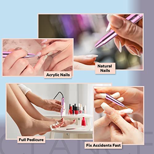 CLANCE Electric Nail Drill - Nail Science Optimized Manicure Pedicure Electric Nail File for Natural & Acrylic Nails | Dream & Create with 11 Mul