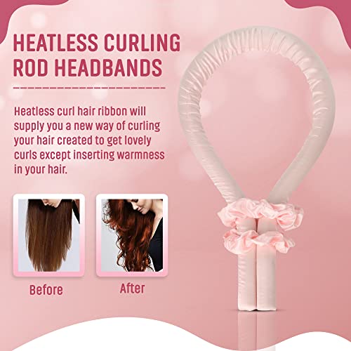 SHOPTOP® Heatless Curling Rod Headbands - Heatless Hair Curling Set, Styling Tools for Long Medium Hair Best For Natural Wave Soft Hair Roller fo
