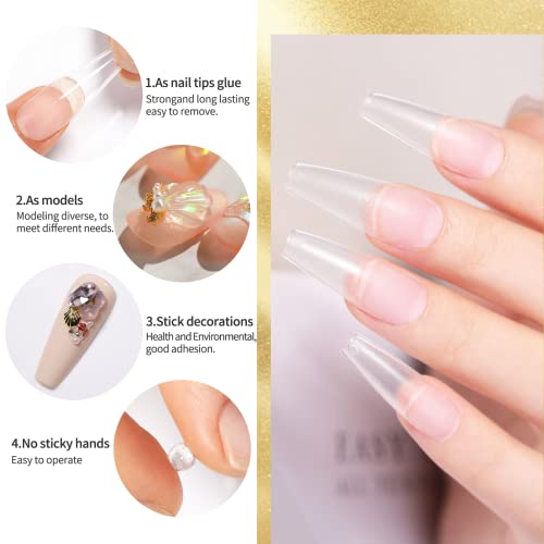 BORN PRETTY Solid Nail Tips Glue Gel Strong Nail Glue for Stick on Nails False Nail Glue Super Strong Nail Glue Nail Art Rhinestone Glue Gel