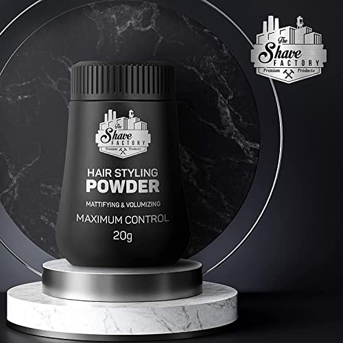 The Shave Factory Hair Styling Powder - Mattifying and Volumizing Powder, with comb types suitable for all areas of use, hair comb and powder wax
