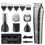 Hair Clipper Set, homeasy 6 in 1 Men Beard Trimmer Electric Razor for Men Rechargeable Professional Mens Grooming Kit Barber Machine with LED Dis