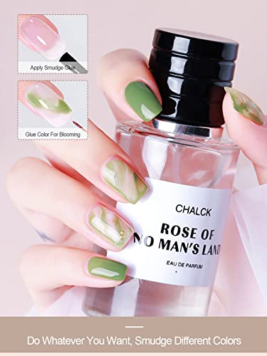 Kalolary Clear Blooming Gel Nail Polish, 15ml UV LED Soak Off Nail Art Polish for Spreading Effect, Marble Nail Gel Paint Nail Designs for DIY Fl