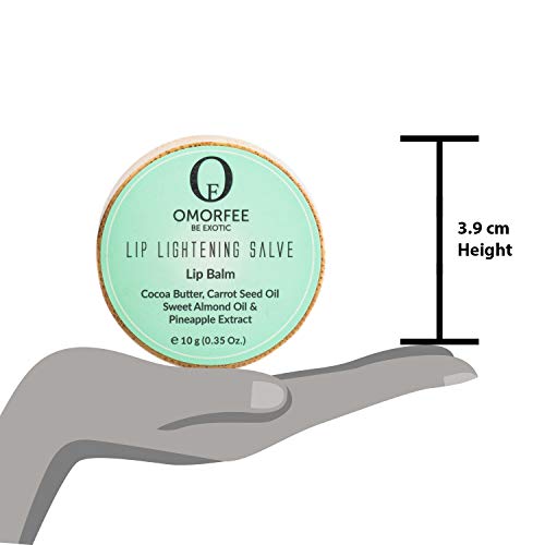 Omorfee 100% Organic Lip Lightening Balm, Lip balm for Dark Lips, Lip Balm with SPF, Natural Lip Protection, Lip Repair, Lip Moisturizer, Carrot