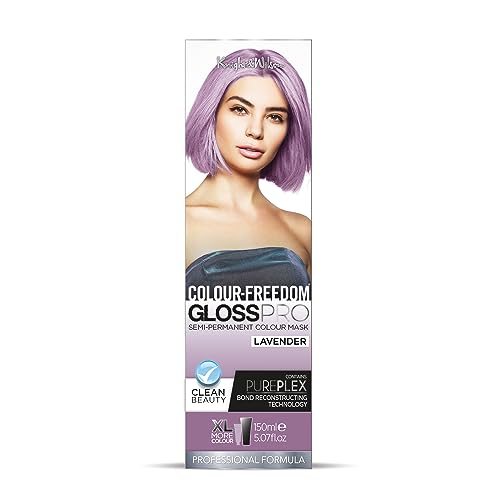 Colour-Freedom Gloss Pro 150ml Silver Blonde Semi-Permanent Hair Colour - Ultra-Vibrant Vegan Colour Mask with PurePlex | Ammonia Free Colour Las