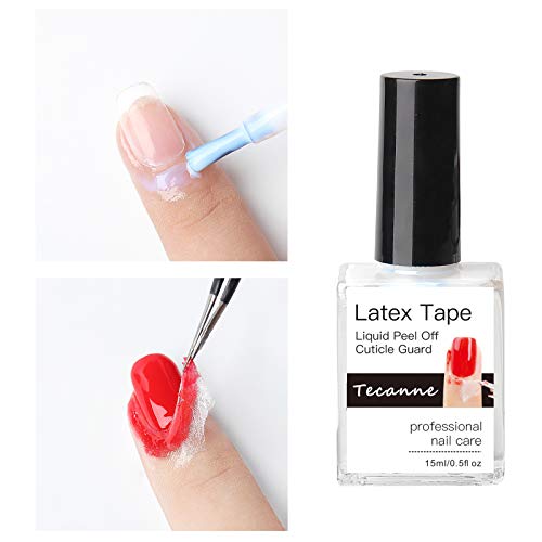 Liquid Latex Nails Peel Off, 15ML Liquid Latex Nail Polish Peel off Base Coat Cuticle Guard for Nail Art Liquid Tape Protector