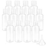 CORSEHILD 12 Packs Clear Travel Bottles Empty Plastic Travel Bottles Containers Refillable Transparent Flip Cap Bottles Small Air Flight Travel B