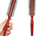 umorismo 2 Pcs Round Hair Brush Wooden Handle Anti-Static Roll Hair Brush Blow Dry Hairbrush For Women Men