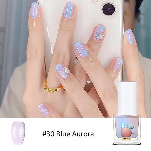 Shefave Pearl Nail Polish,Quick Dry Nail Polish - Natural Water Based Long Lasting Glossy Easy Peel off Fruity Aroma No Need Cure Nail Varnish -