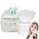 DIDIOOI Pure Cotton Dry Wipes Disposable Face Towel 80 Count and Wet Use Facial Tissue, Make Up Removing Thickening Chemical-Free Plastic-Free Wi
